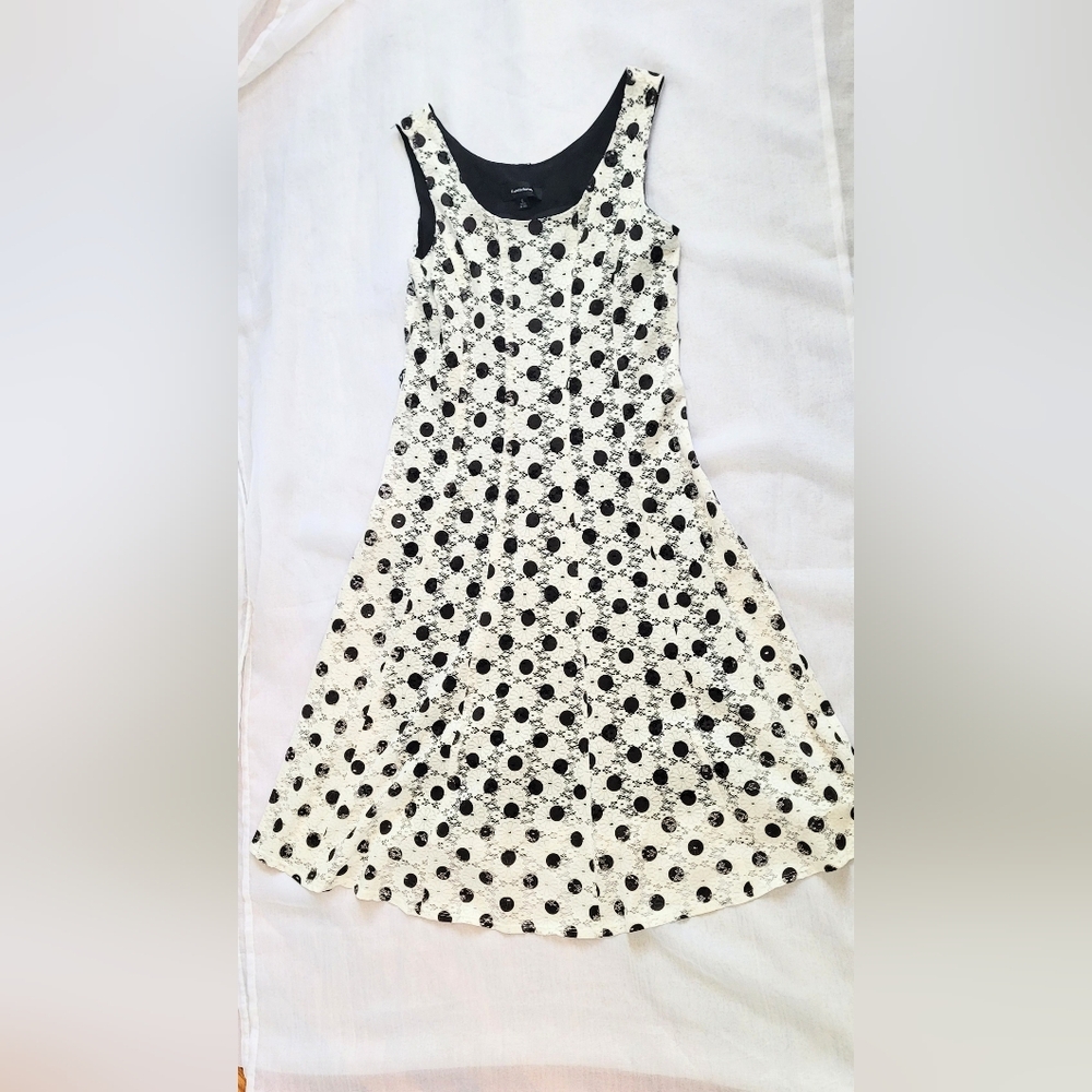 NWOT!Polka-Dot Lace Sleeveless Women's Formal Summer Midi Cocktail Party Dress 6 - Picture 9 of 16